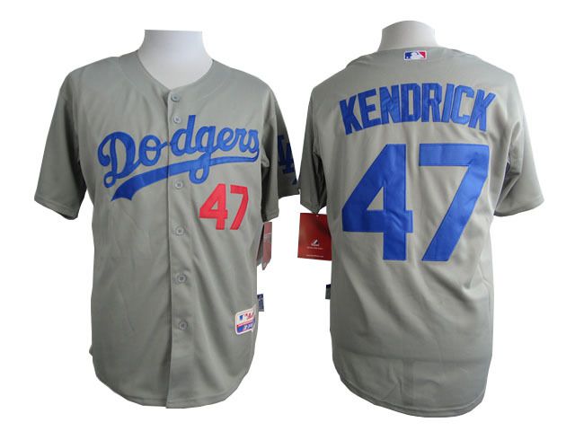 Men Los Angeles Dodgers #47 Kendrick Grey MLB Jerseys